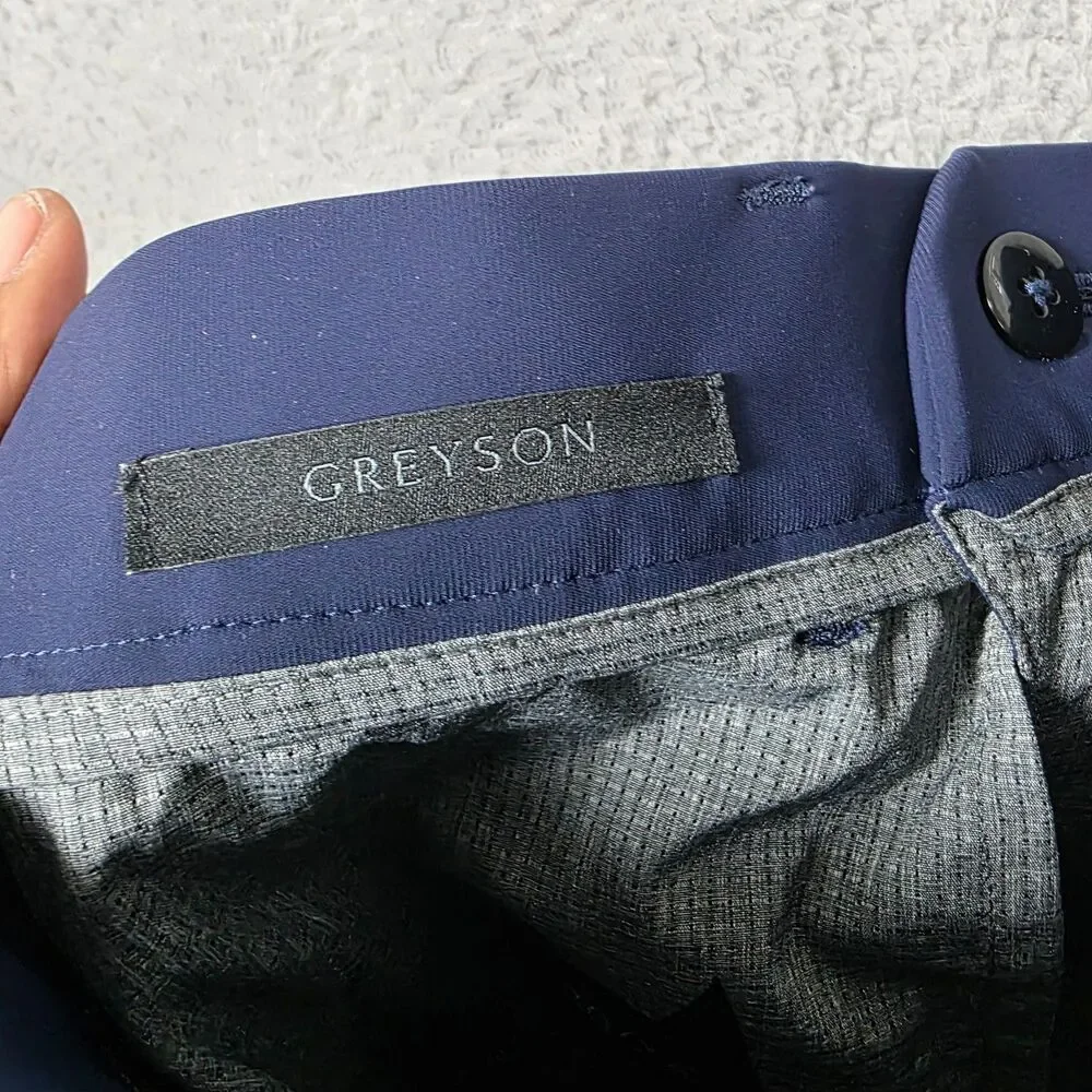 Greyson Montauk Golf Pant Mens 30x32 Blue Performance Trouser Sport Stretch